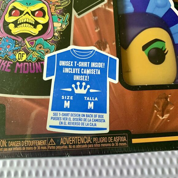 Funko Pop! Tees MOTU GITD MASTERS OF THE UNIVERSE Evil Lyn with Unisex Size M - Picture 9 of 9